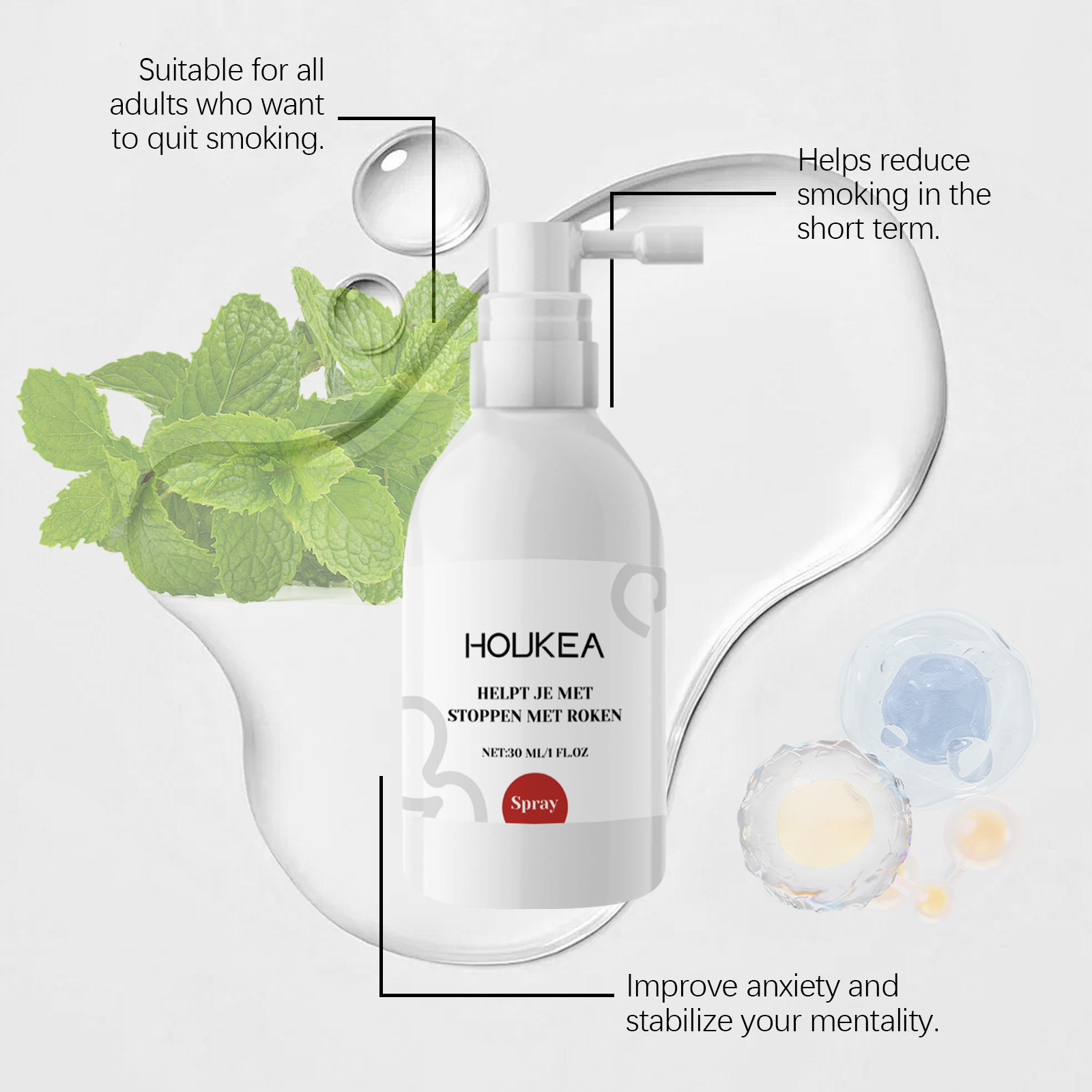 Oral Odor Spray Mild Long Lasting Easy Remove Oral Odor Fresh Natural For Mouth