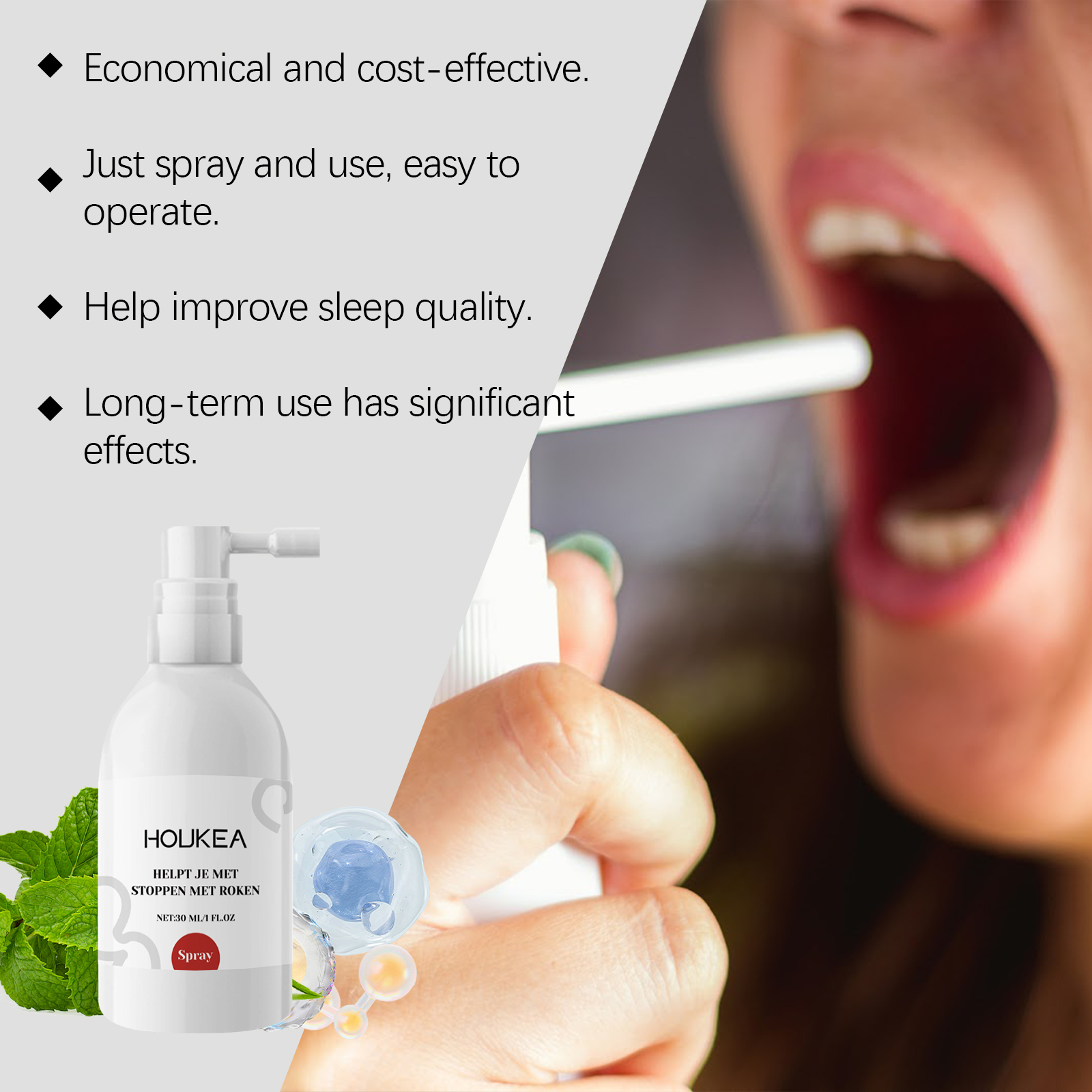 Oral Odor Spray Mild Long Lasting Easy Remove Oral Odor Fresh Natural For Mouth