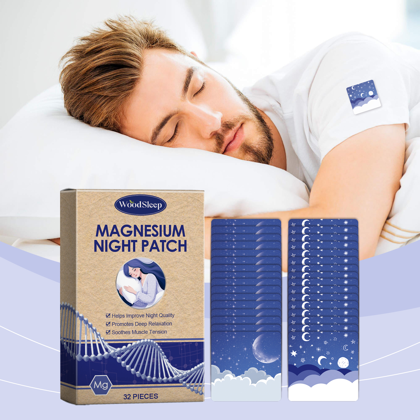 Sleep Patch Nighttime Relaxation Herbal Aromatherapy For Stress Relief Comfort And Calm Daily Use 1 PCS
