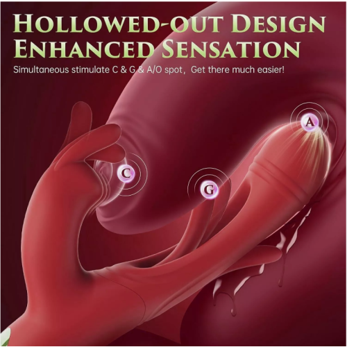 Rabbit Vibrator 4in1 Vibrating Dildo G spot Clitoris Sex Toy for Women