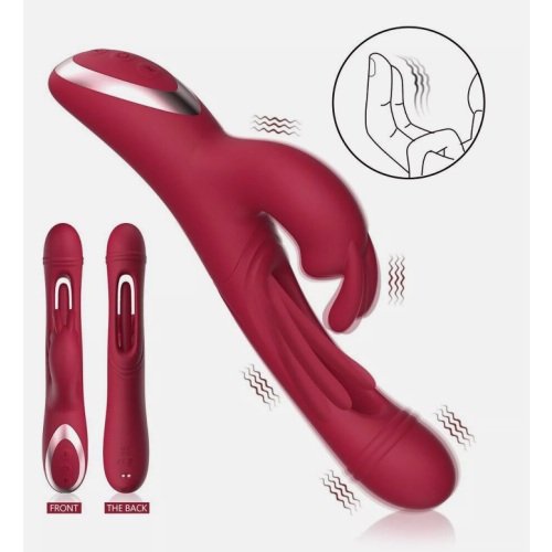 Rabbit Vibrator 4in1 Vibrating Dildo G spot Clitoris Sex Toy for Women
