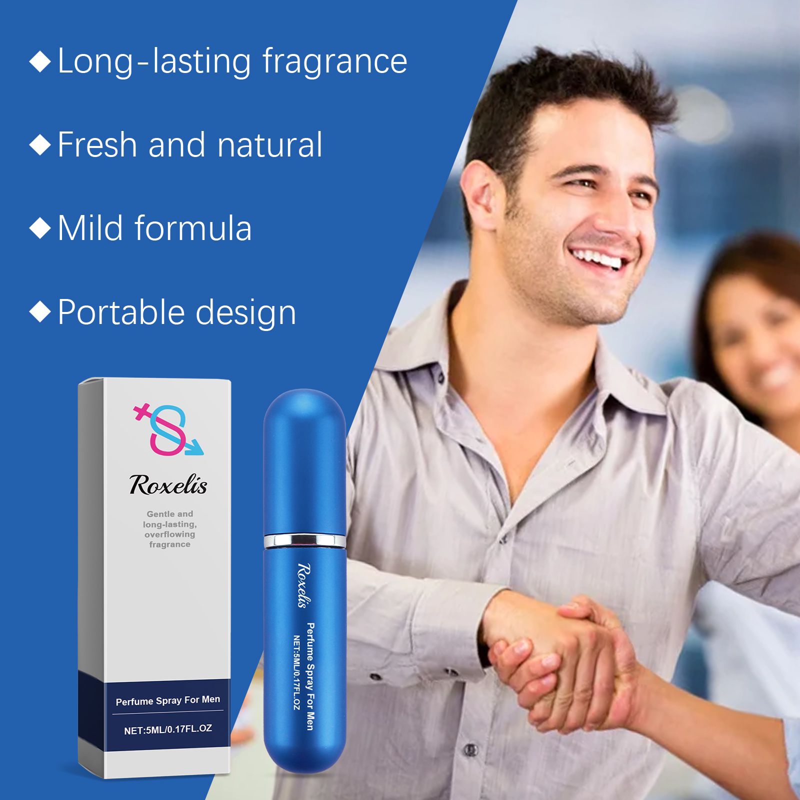 Men Perfume Spray Long Lasting Fresh Scent Portable Cologne For Daily Wear