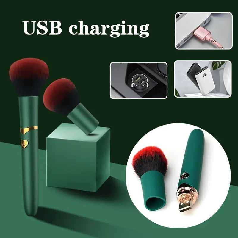 (Black) Sex Toys for Women Insertable Masturbator Adult Toys Female Vibrator Wand Strong Vibration Makeup Brush Design Dildo Bullet Vibrator Rechargeable