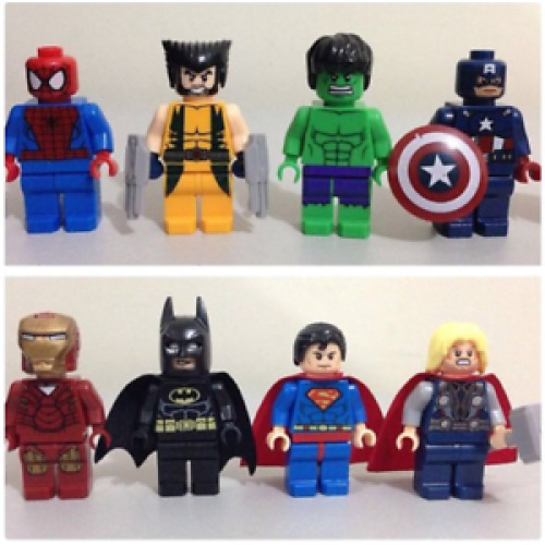 8Pcs Marvel Avengers Super Heroes Mini Figures Dc Fit Lego Minifigures