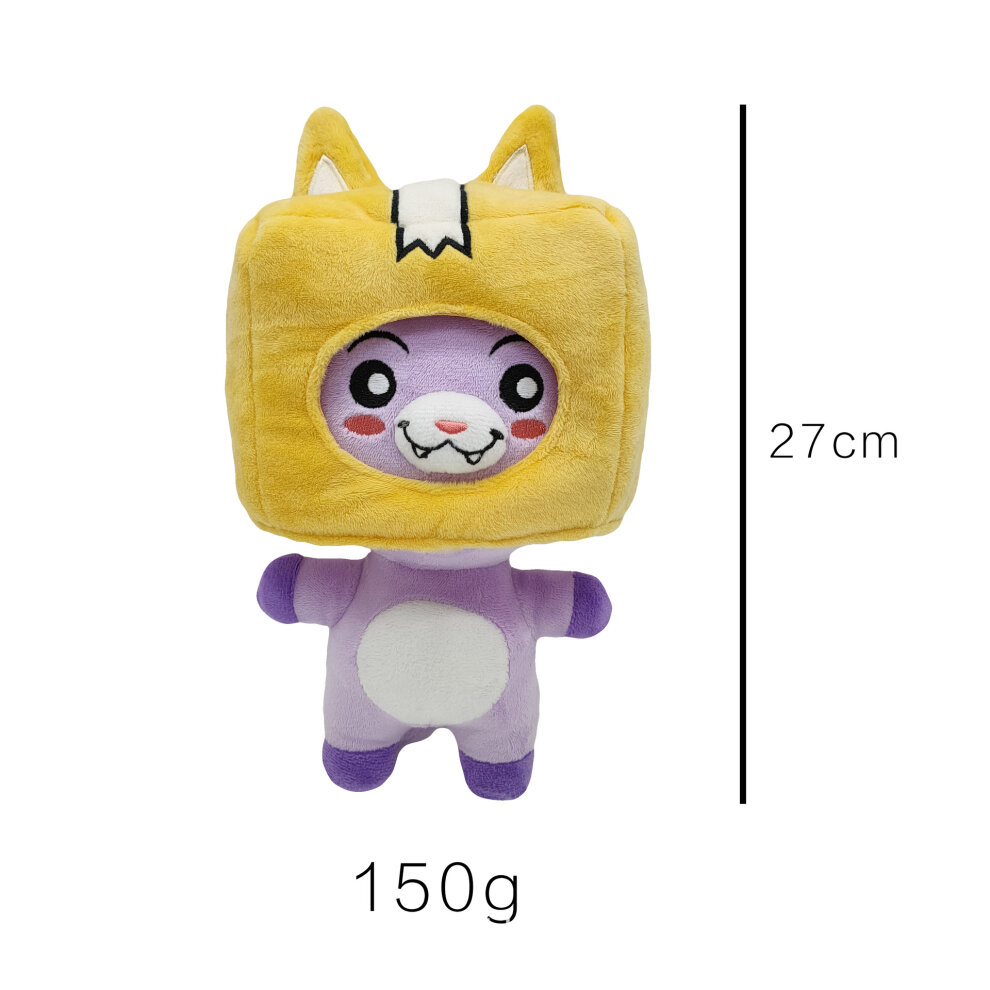 (FOXY 25cm/9.8in) Lankybox BOXY FOXY ROCKY Plush Toy Stuffed Doll Kids Toys