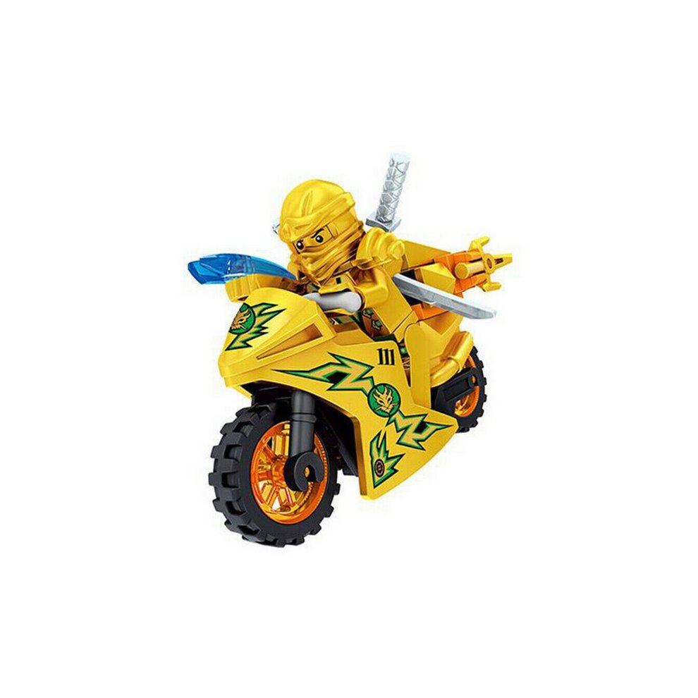 8Pcs Ninjago Motorcycle Minifigures Ninja Mini Figures Fits Blocks Toy