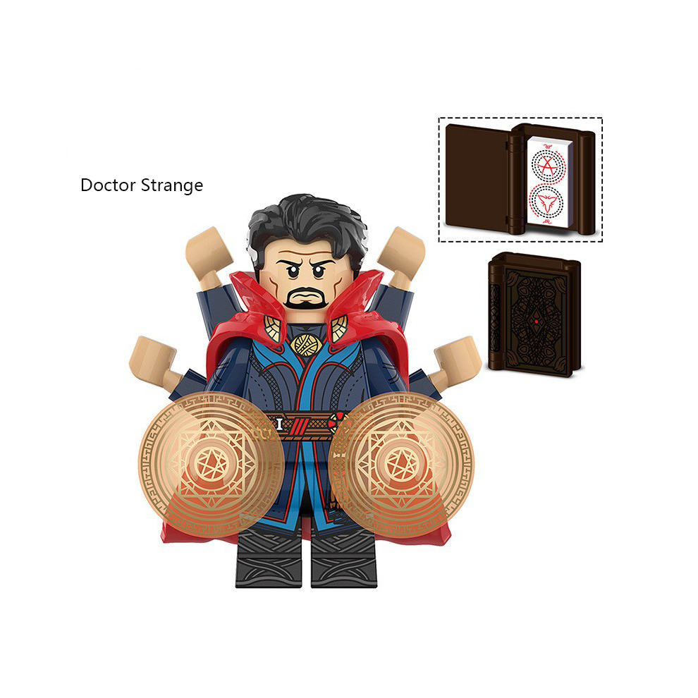8pcs Superhero Doctor Strange Scarlet Witch Action Figure Mini Building Blocks
