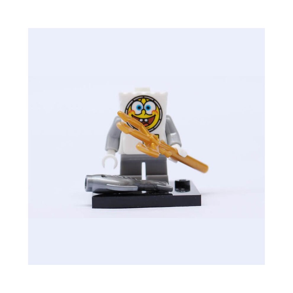 Spongebob Squarepants Minifigures Cartoon Action Figures Set Cake Toppers 8 Pieces Party Supplies Collectible Anime Movie Building Blocks Model Toys Fans Kids Boys Girls Gifts