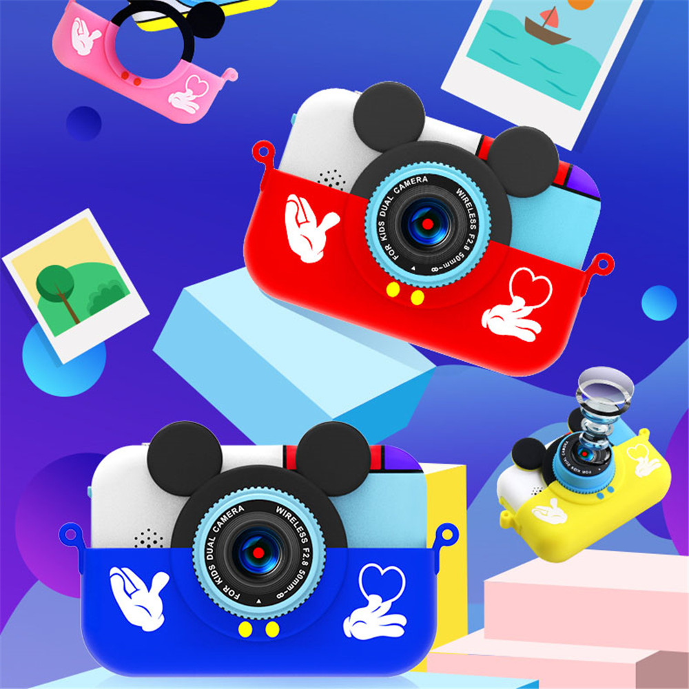 (Yellow) Digital Camera Kids Mini Rechargeable Toy Children Camera Toy Video Camera Camcorder Recorder with 32GB Card Birthday Christmas New Year Gift for Age 3 4 5 6 7 8 9 Year Old Toddler Girls Boys