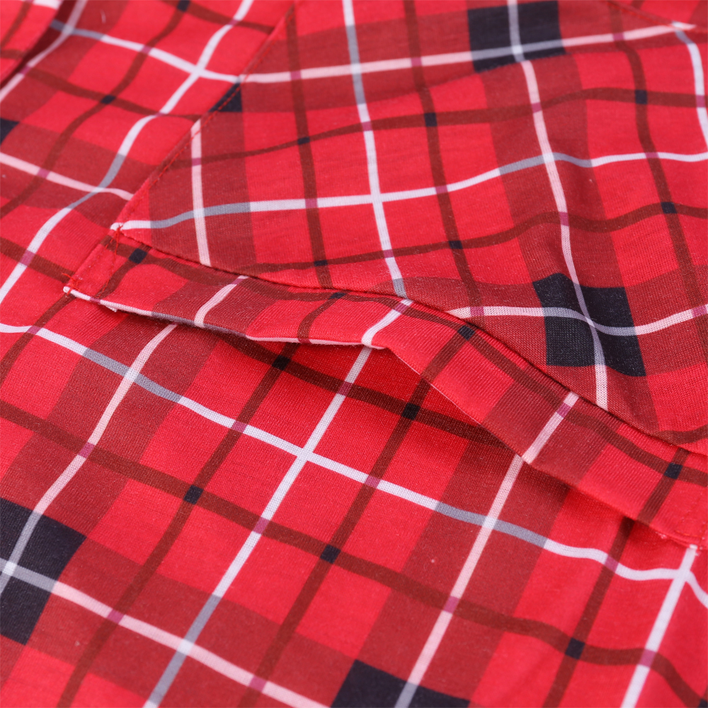 (KIDS 2Y) New Year Christmas Plaid Print Family Matching Pajamas 2023 Parent-child Matching Pajamas Set Christmas Family Outfits Plaid Printed Long Sleeve Shirt+Pants Sleepwear Soft Pyjamas