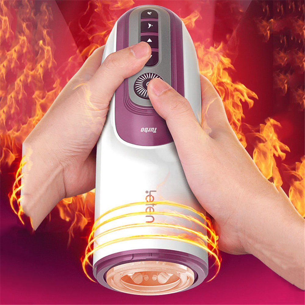 Male Masturbating Toys Adult Sex Toy For Men Soft Pussy Vagina Electric Machine Cup Automatic Heating Piston Stroker with Textured Canal 7 Vibration and 3 Thrusting