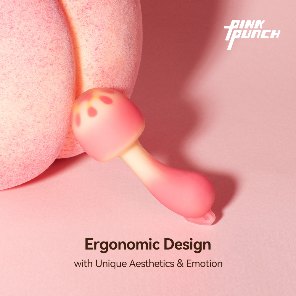 PinkPunch Sunset Mushroom Sex Toy G-spot Clitoris Massager Egg Vibrator Bluetooth Stimulator Mini Adult Toys for Women and Couples Wearable App Remote Control Wireless Charging