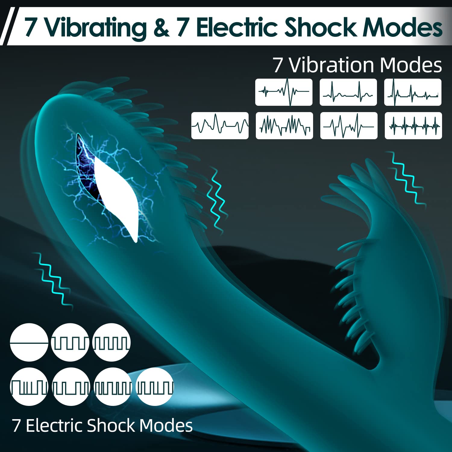 G Spot Vibrator Dildo Clitoral Stimulator Rabbit Vibrator Adult Sex Toys AV Wand with 7 Vibration and 7 Electric Shock Modes for Women Nipple Anal Stimulation Pleasure