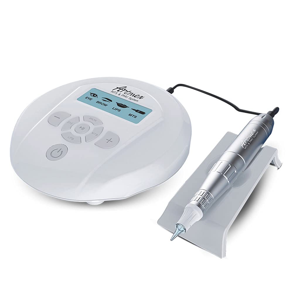 Digital Permanent Makeup Tattoo Machine Artmex V6 Portable Eye brow Lip Line Rotary Pen Professional Electric Microblading Pen MTS PMU System for Eyeliner Lip Eyebrow and Hairline Tattoo Skin Beauty Salon and Home Use