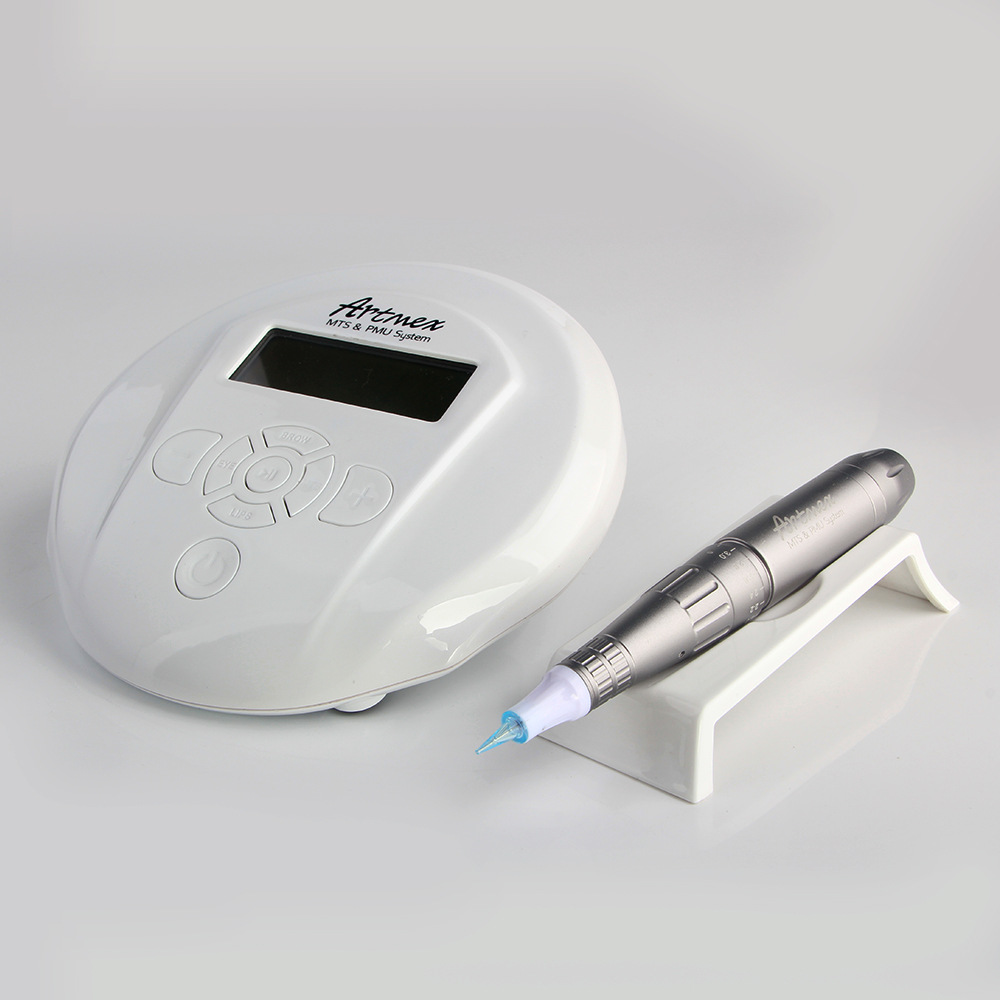 Digital Permanent Makeup Tattoo Machine Artmex V6 Portable Eye brow Lip Line Rotary Pen Professional Electric Microblading Pen MTS PMU System for Eyeliner Lip Eyebrow and Hairline Tattoo Skin Beauty Salon and Home Use