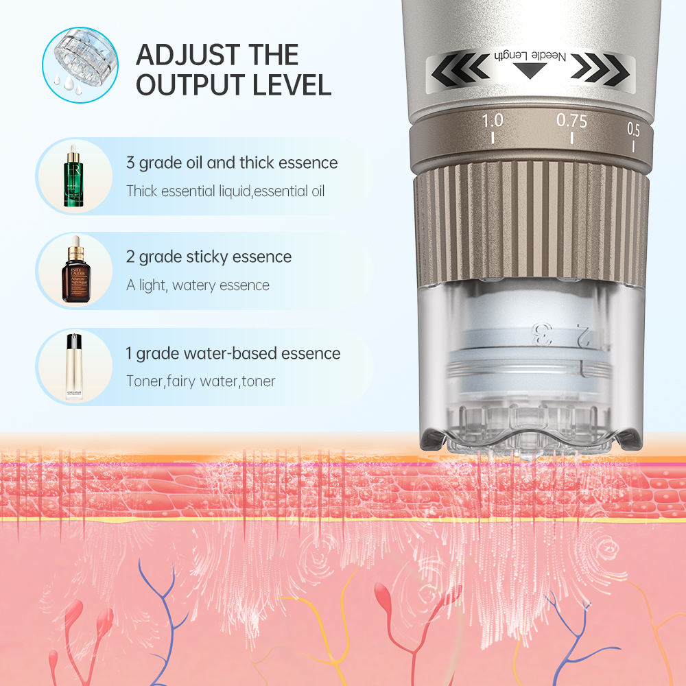 Derma Pen Hydra Pen H3 Automatic Applicator Serum Pen Wireless Microneedling Pen Professional Electric Skin Care Acne Wrinkle Removal Device Home Use with 12pcs Needle Cartridges