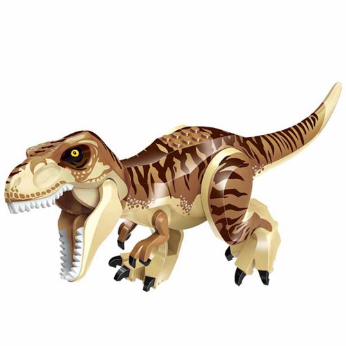(Beige Tyrannosaurus) Removable Large Dinosaur Figure Big Size Indominus T Rex Blocks Le