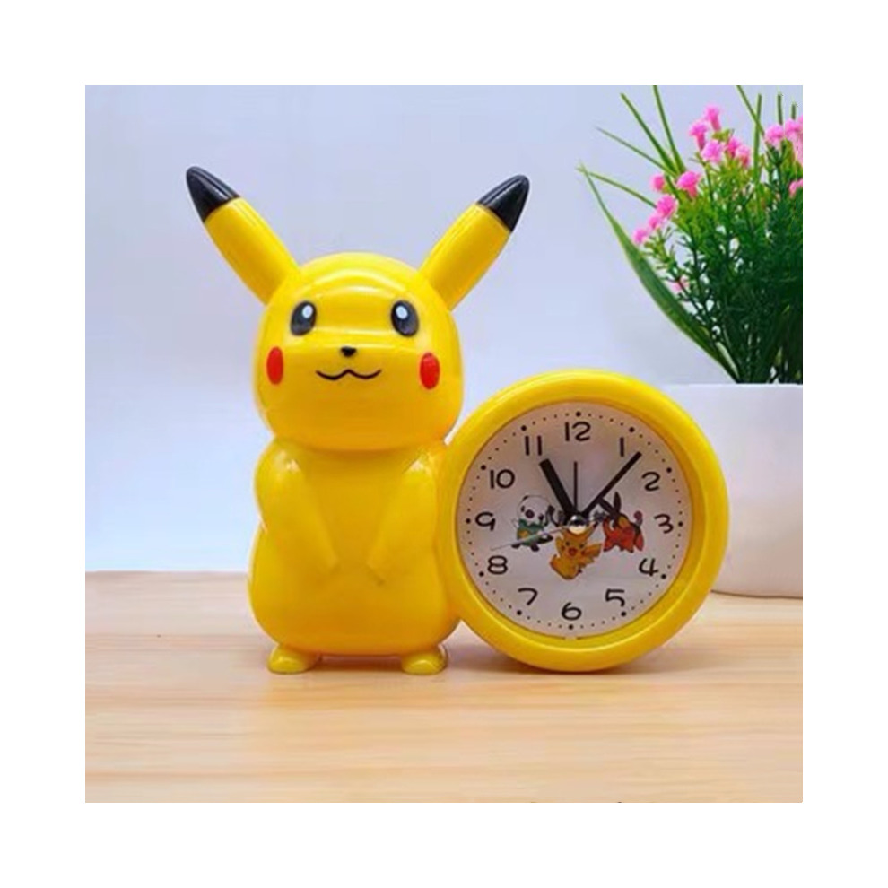 Pokemon Pikachu Figure Anime Cartoon Toys Alarm Clock Kawaii Model Birthday Gifts for Student Kids