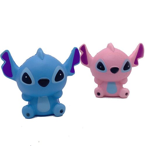 Squishy Anti-Stress Fidget Toy Stitch Squeeze Toys Slow Rising Scented Reliever Blue+Pink