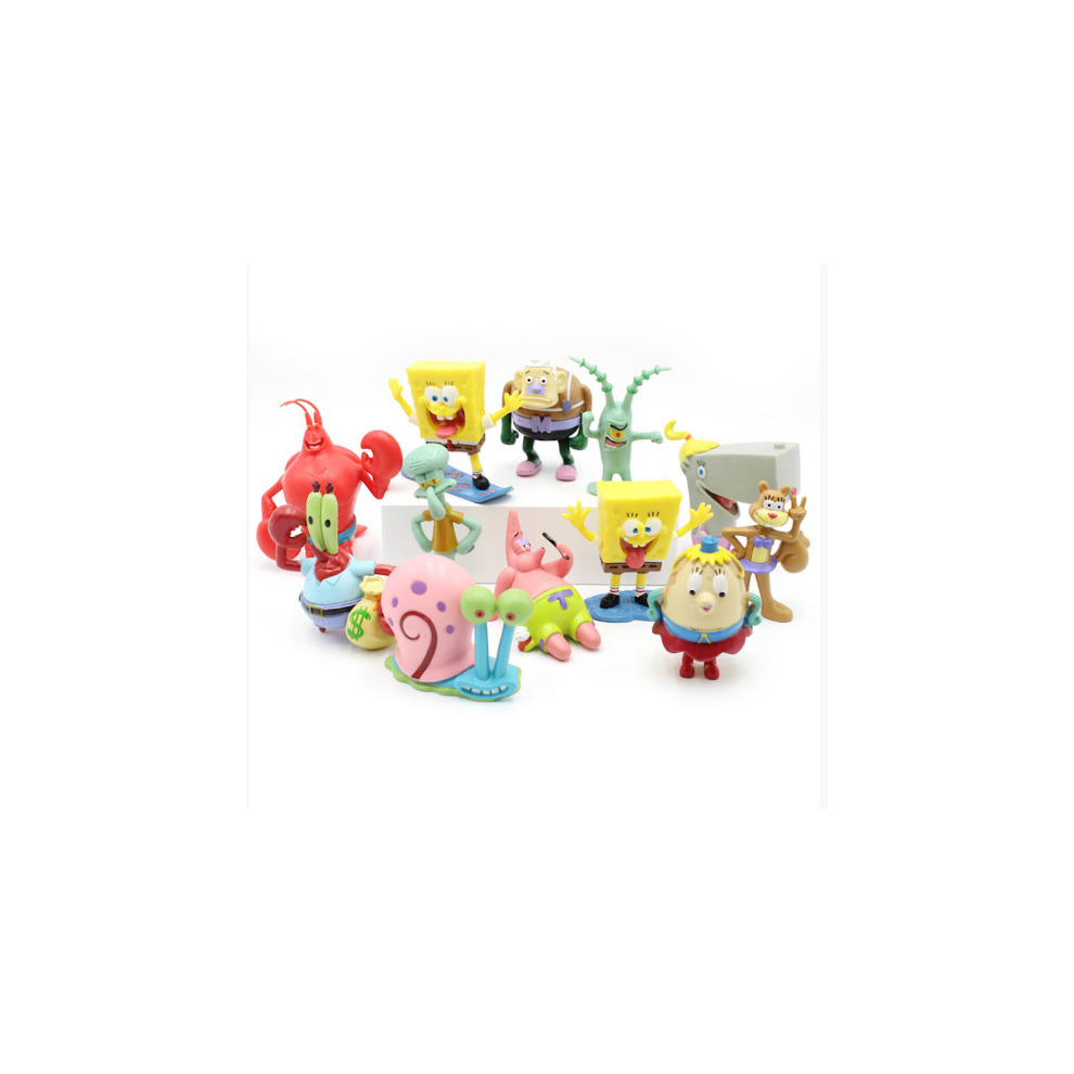 12pcs Spongebob Patrick Cartoon Figure Toy