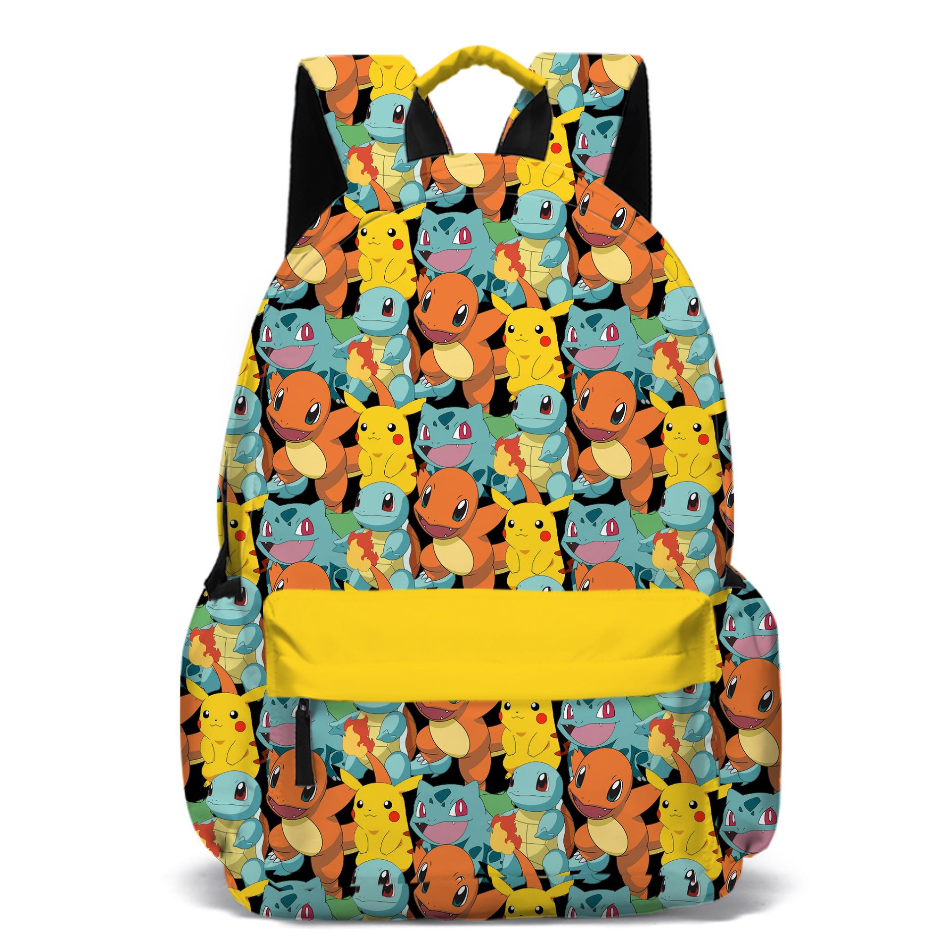 (Style A) Pokemon Backpack Kids School Bag Boys Girls Teens Pikachu Mewtwo Bulbasaur Pokeball