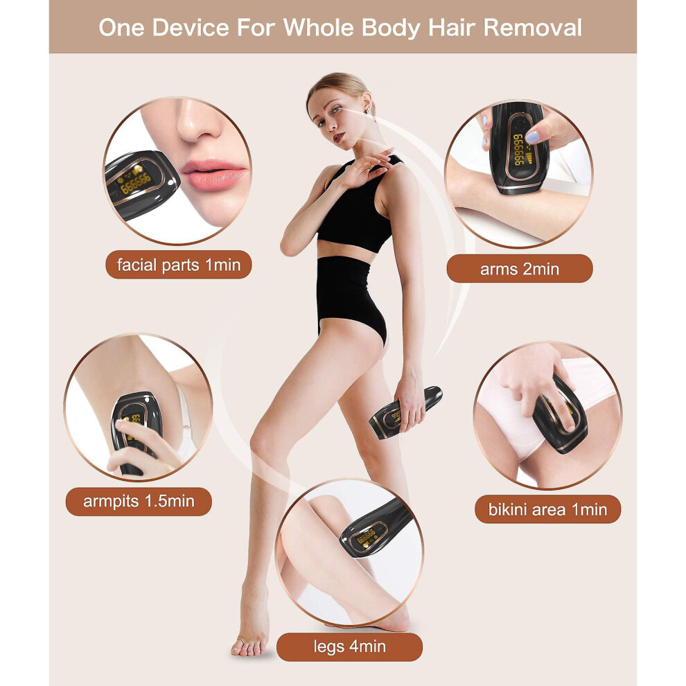 (White) Ipl Hair Removal Permanent Painless Hair Remover Device For Facial Whole Body