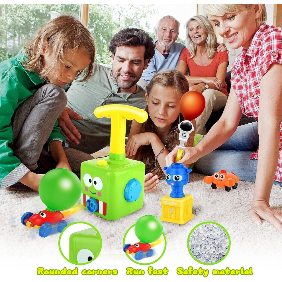 Balloon Powered Car with Launch Pad Toys Air Inertia Balloon Pump Cars