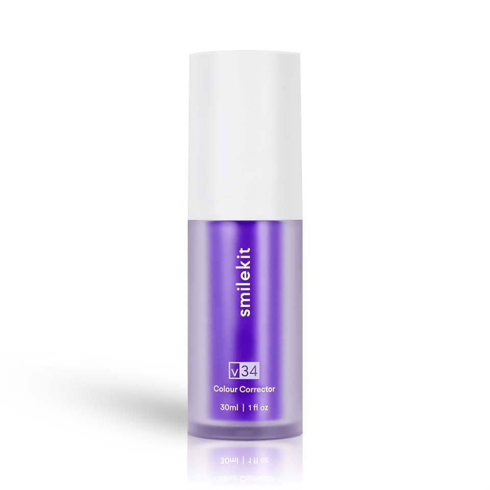 SMILEKIT V34 Purple Whitening Toothpaste Remove Smoke Stain Tartar Reduce Yellowing Care For Teeth Gums Fresh Breath Clean Oral Hygiene Teeth Care 30ml