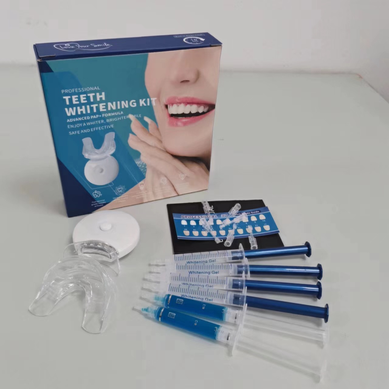 Teeth Whitening Kit Pap Teeth Whitener for Sensitive Teeth Professional Tooth Whitening Kit Dental Tools with Mouth Tray Teeth Whitening Gels