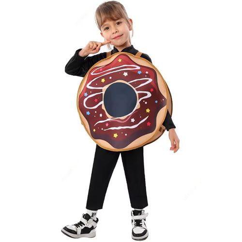 Kids Costume Dress Up America Donut Costume Outfit Funny Food Costume for Toddler Halloween Fancy Dress
