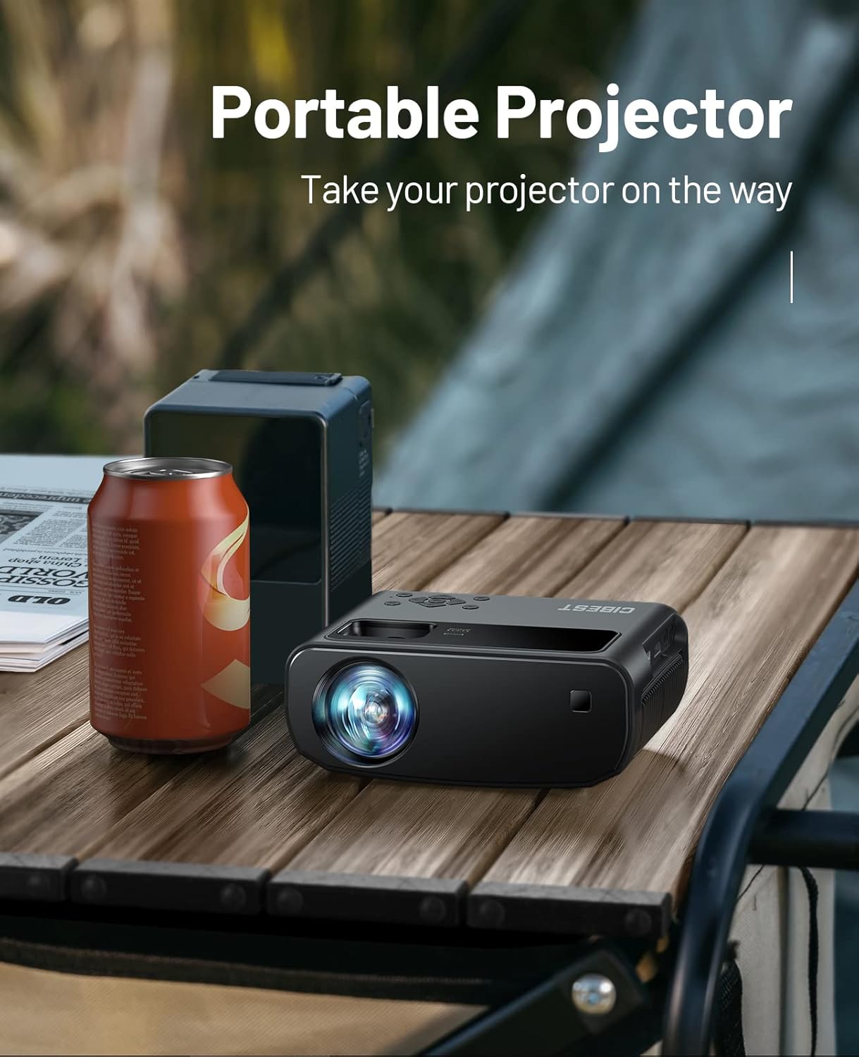 Projector WiFi Mini Projector Full HD 1080P 13000 Lux Portable projector Compatible with iOS Android Tablet PC TV Stick USB Tripod included