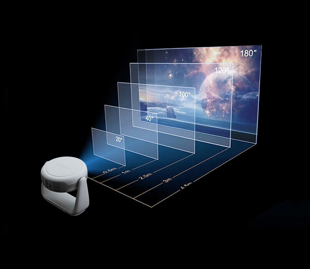 Mini Smart Outdoor Projector Android Wifi BT 4K 1080P 1280x720P HD Home Cinema Video Movie Outdoor Projector With Battery LED Light