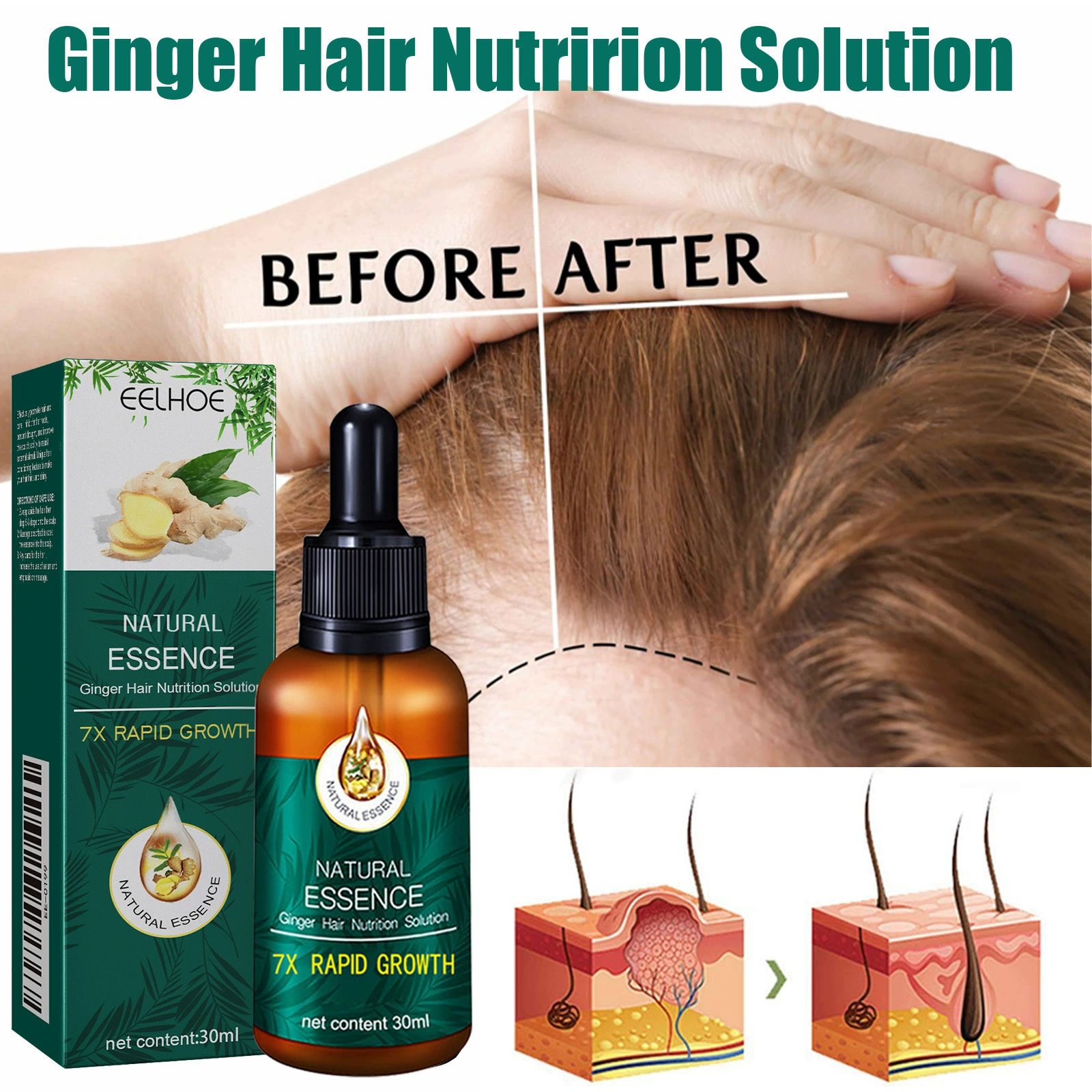 Natural Ginger Hair Care Essential Oil