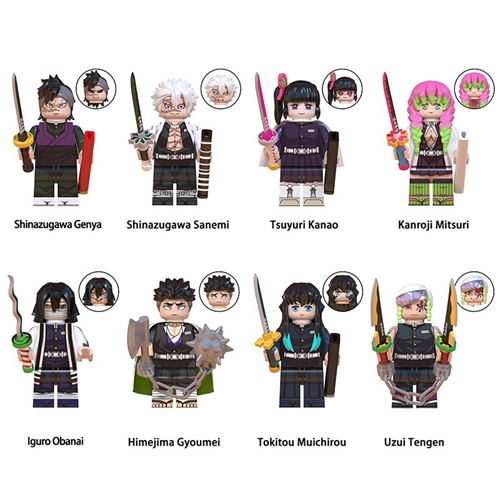 Japanese Anime Demon Slayer Samurai Kanroji Shinazugawa Mini Building Blocks Bricks Dolls Action Figure Birthday Toys Fit Lego