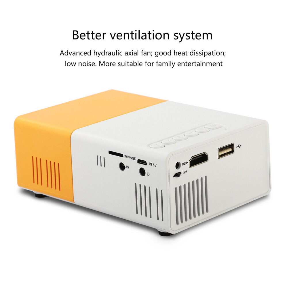 Mini Portable YG300 Multimedia Projector Full HD 1080P Home Theater
