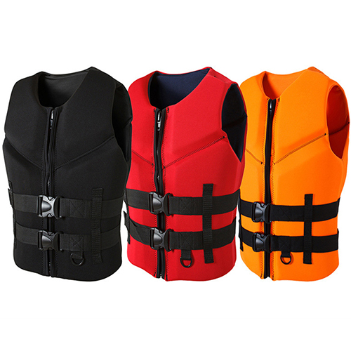 (Black S) Neoprene Life Jacket for Adults Life Vest Buoyancy Jacket Safety Vest for Watersports Canoe Kayak Sailing Drifting Swimming Boating Fishing Protection