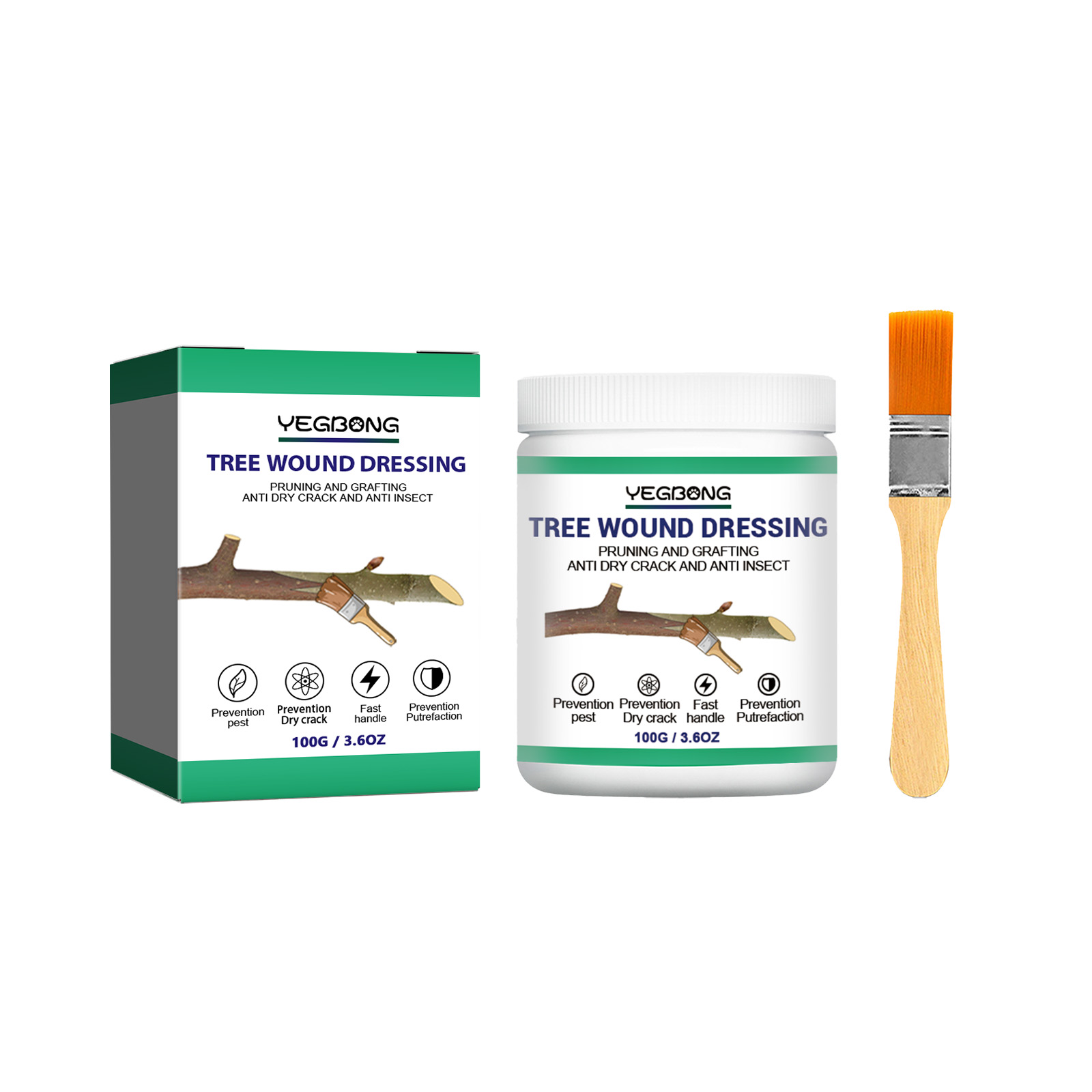 100g Tree Grafting Paste Tree Wound Paste Smear Agent Tree Pruning Sealer Plant Saw Cuts Coating Pruning Heal Wound Repair Tools ﻿