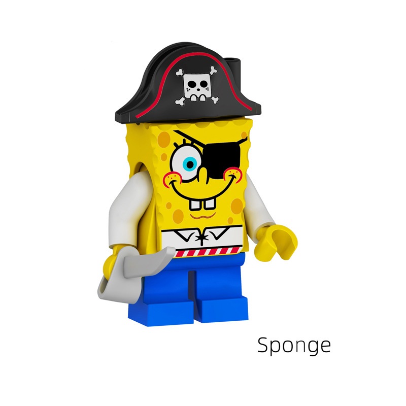 Cartoon Mini Figures SpongeBob SquarePants Character Set Building Blocks Toys Gift for Kids Party Supplies Collectible Series