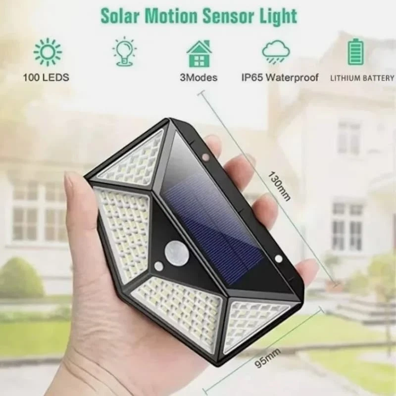 Solar Security Lights with Motion Sensor 3 Mode Outdoor Wall Light