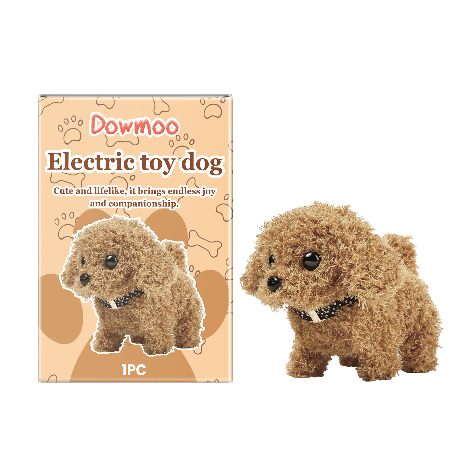Electric Plush Simulation Dog Teddy Puppy Walking Sound Nodding Electronic Pet Toy For Christmas Gift New Year Gift
