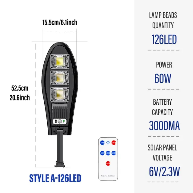 (42LED) LED Solar Lights Outdoor Garden Street Light With Motion Sensor and Remote Control Waterproof Wall Light for Garage Floodlight