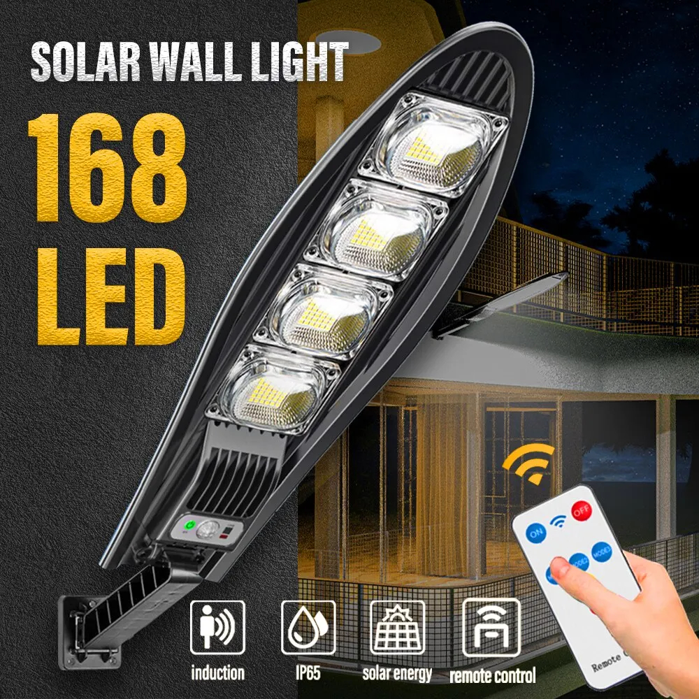 (42LED) LED Solar Lights Outdoor Garden Street Light With Motion Sensor and Remote Control Waterproof Wall Light for Garage Floodlight