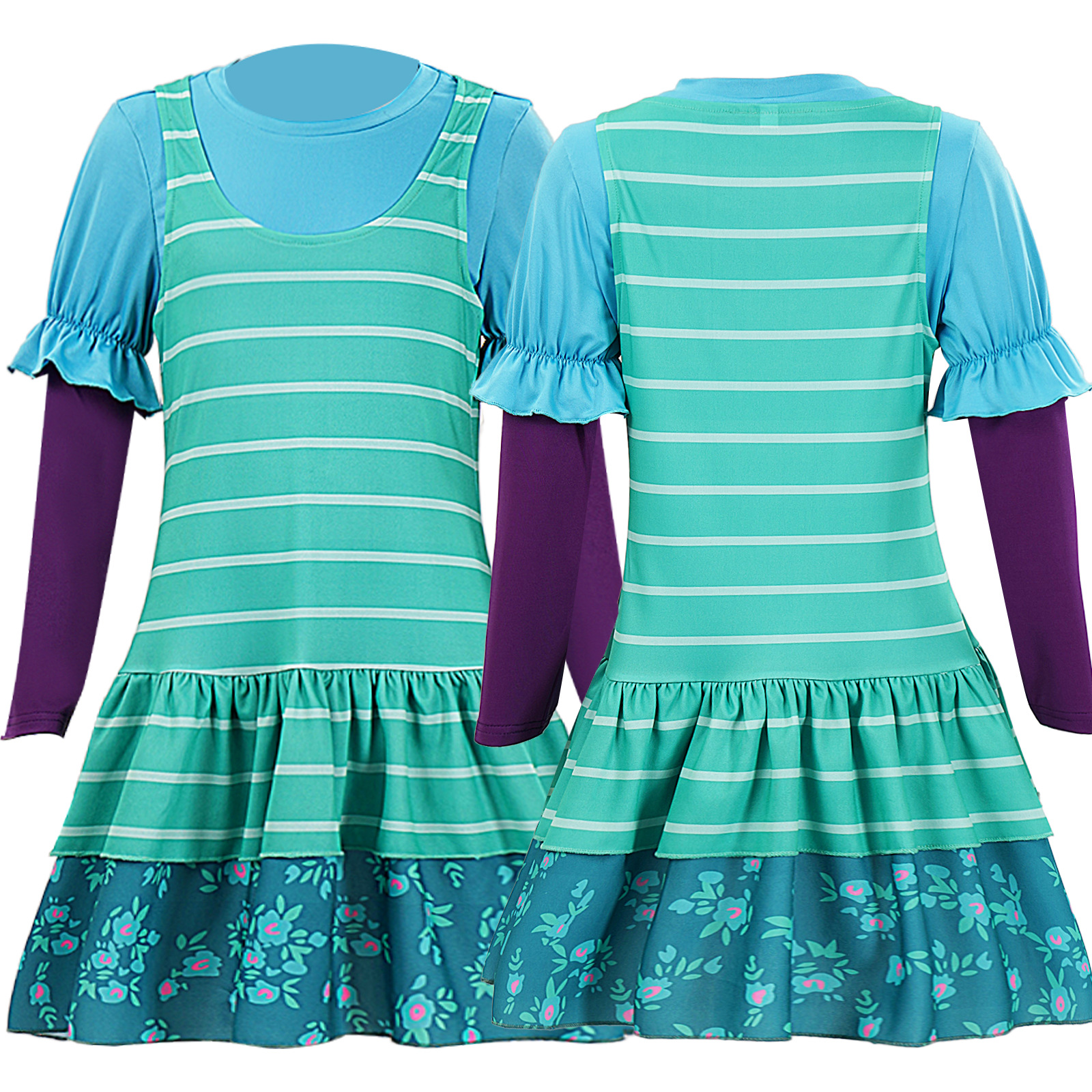 (150CM) Kids Bonnie Costume Toy Story Dress for Girls Halloween Party Roleplay Outfit