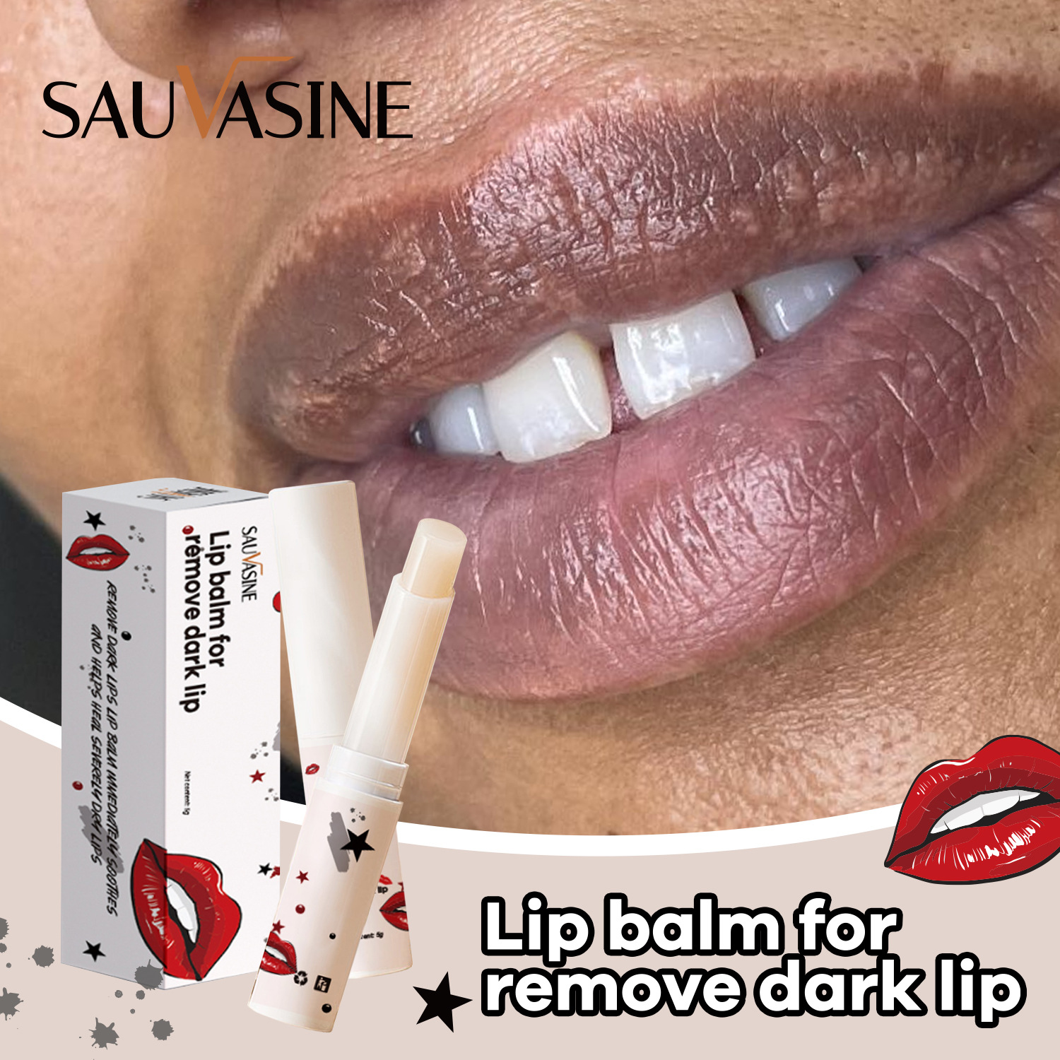 Lip Balm Gentle Moisturising Dark Lip Corrector Lip Care Treatment for Daily Home Use Natural 10g