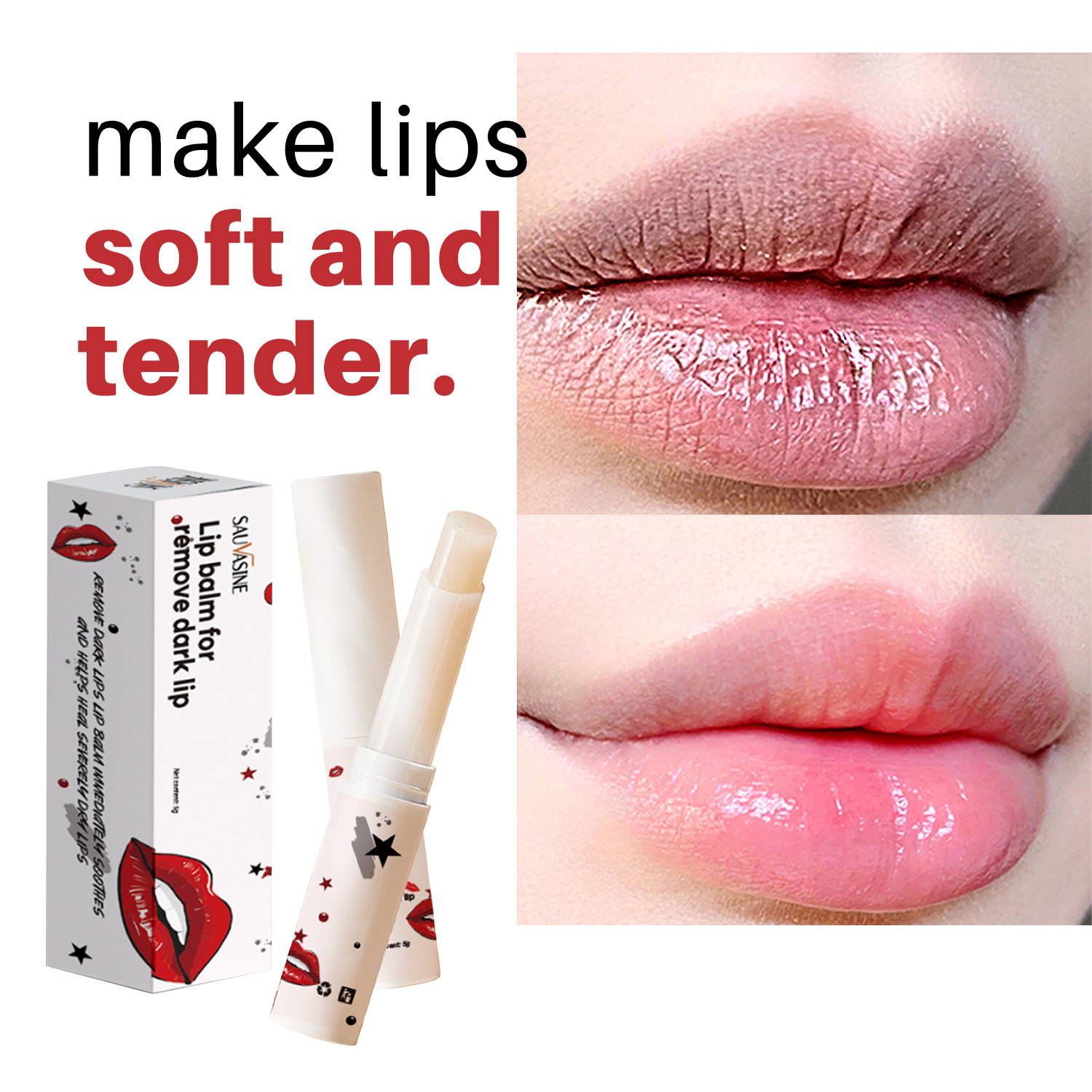Lip Balm Gentle Moisturising Dark Lip Corrector Lip Care Treatment for Daily Home Use Natural 10g