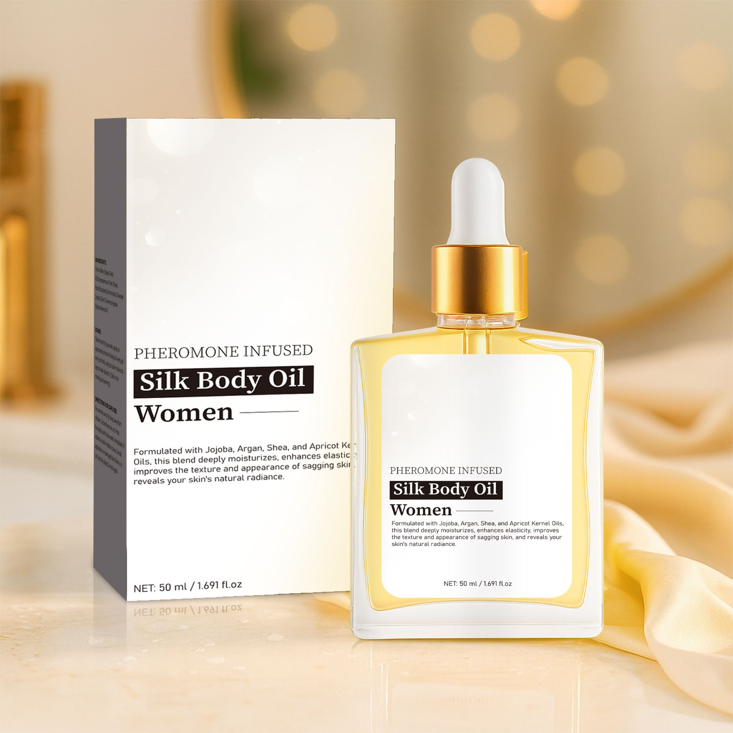 Silk Body Oil For Dry Skin Nourishing Hydration And Gentle Moisture Care Daily Smoothing Treatment Oil