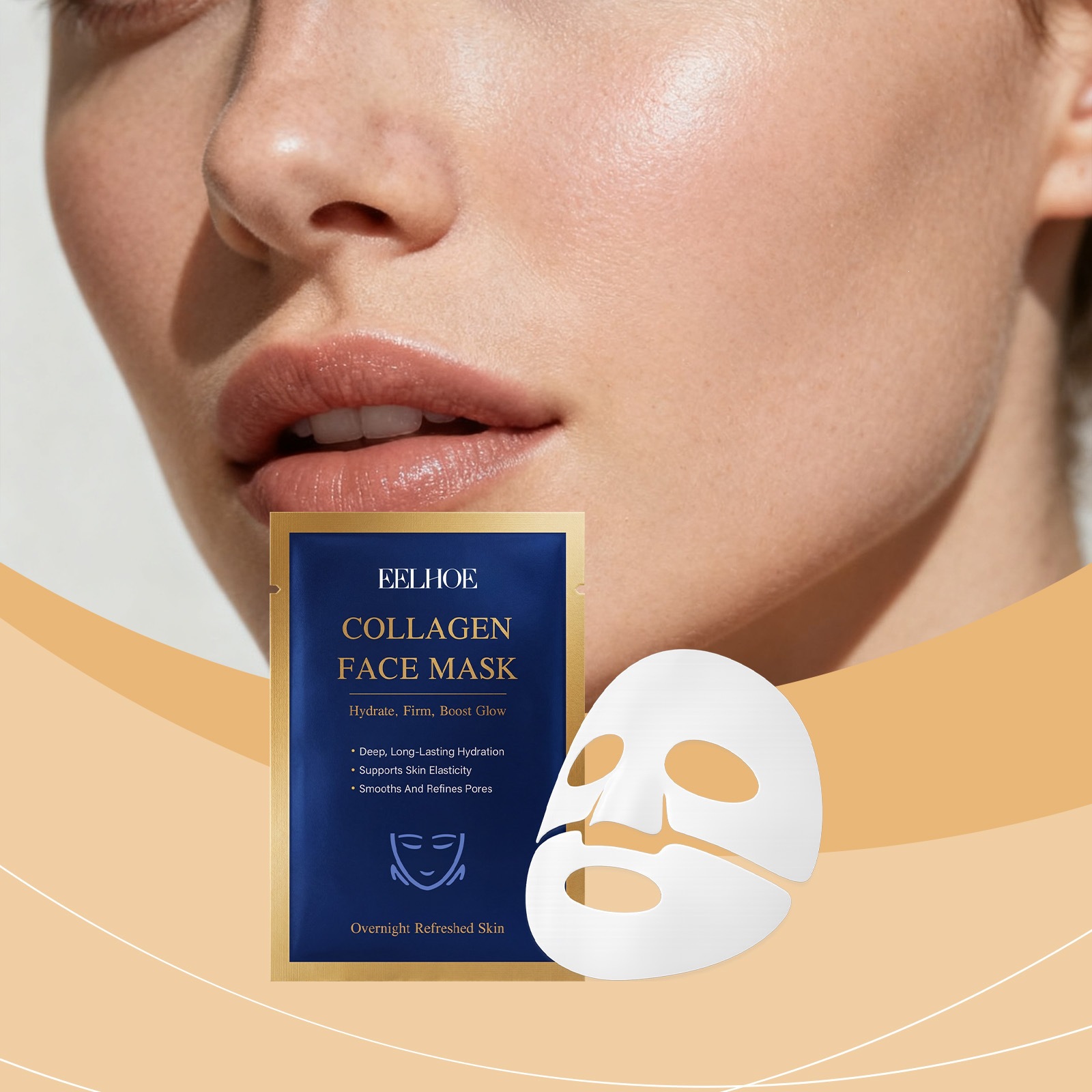 Collagen Hydrating Face Mask For Moisture Boost Nourishing And Gentle Skin Care