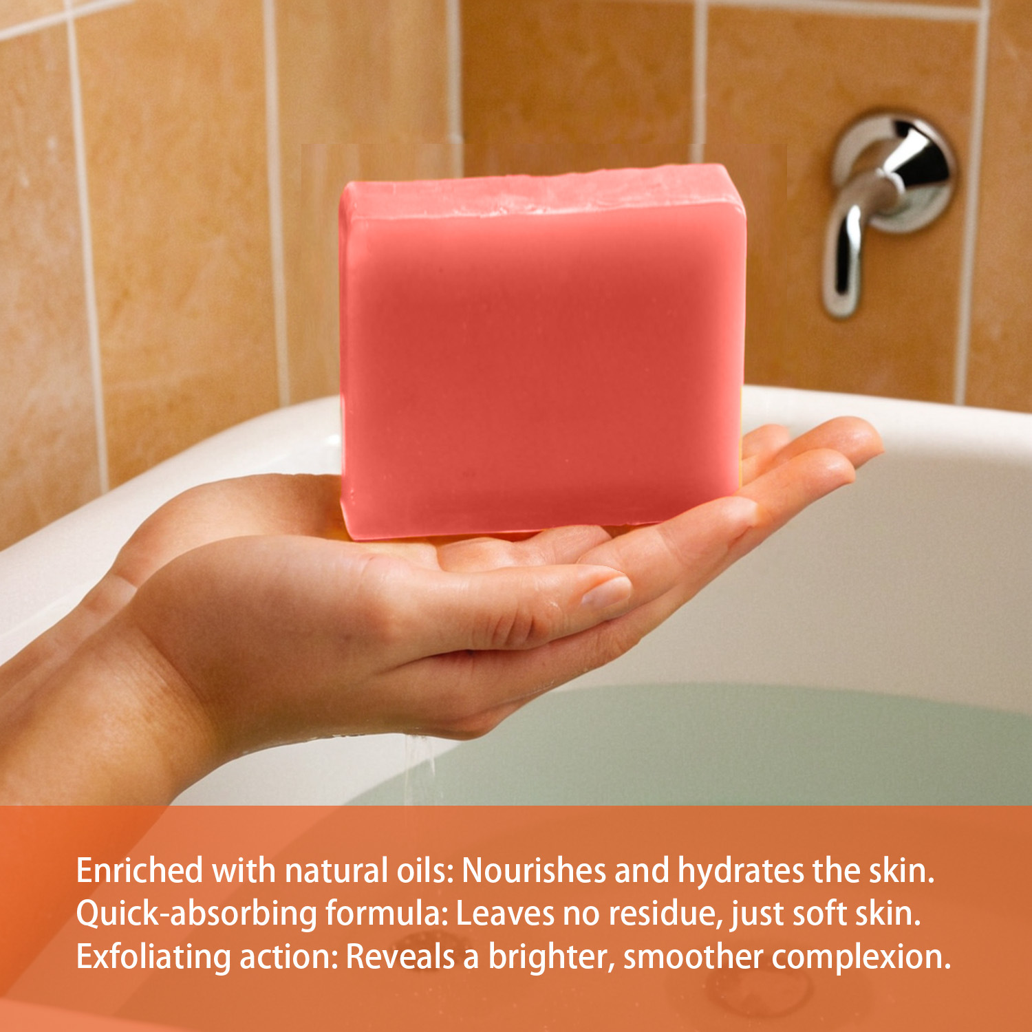 Turmeric Vitamin C Kojic Acid Soap Brightening Exfoliating For Even Skin Tone Daily Face And Body Cleansing Bar 100g