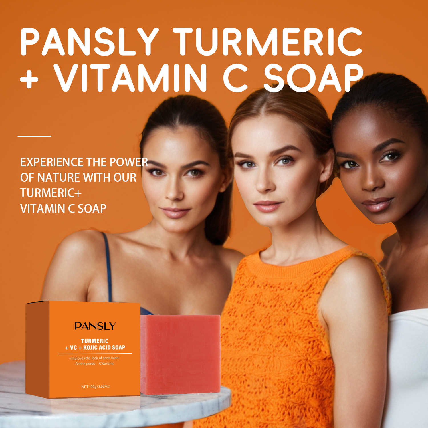 Turmeric Vitamin C Kojic Acid Soap Brightening Exfoliating For Even Skin Tone Daily Face And Body Cleansing Bar 100g