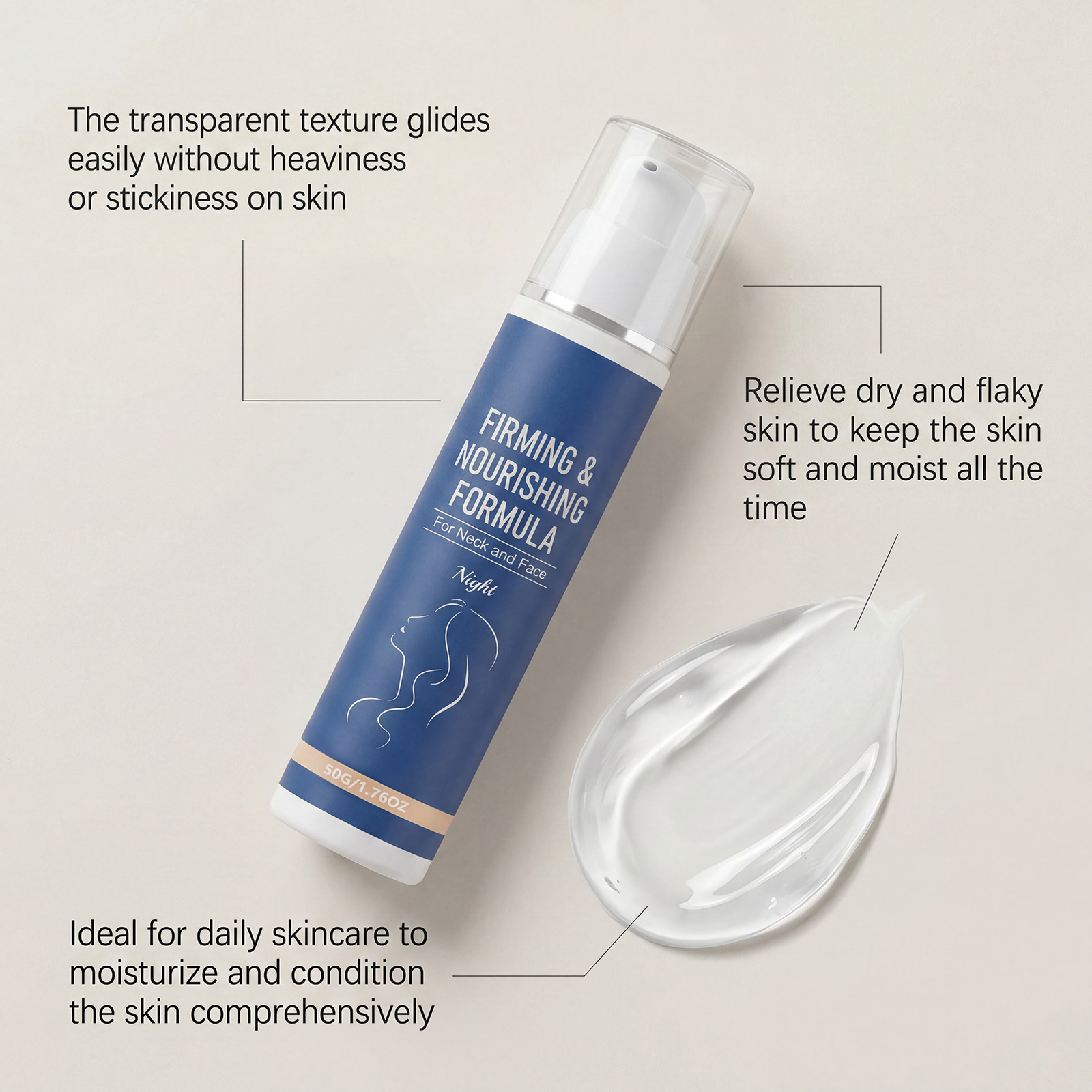 Firming Nourishing Night Cream Mild Care Light Weight Hydrating For Daily Dry Skin Use